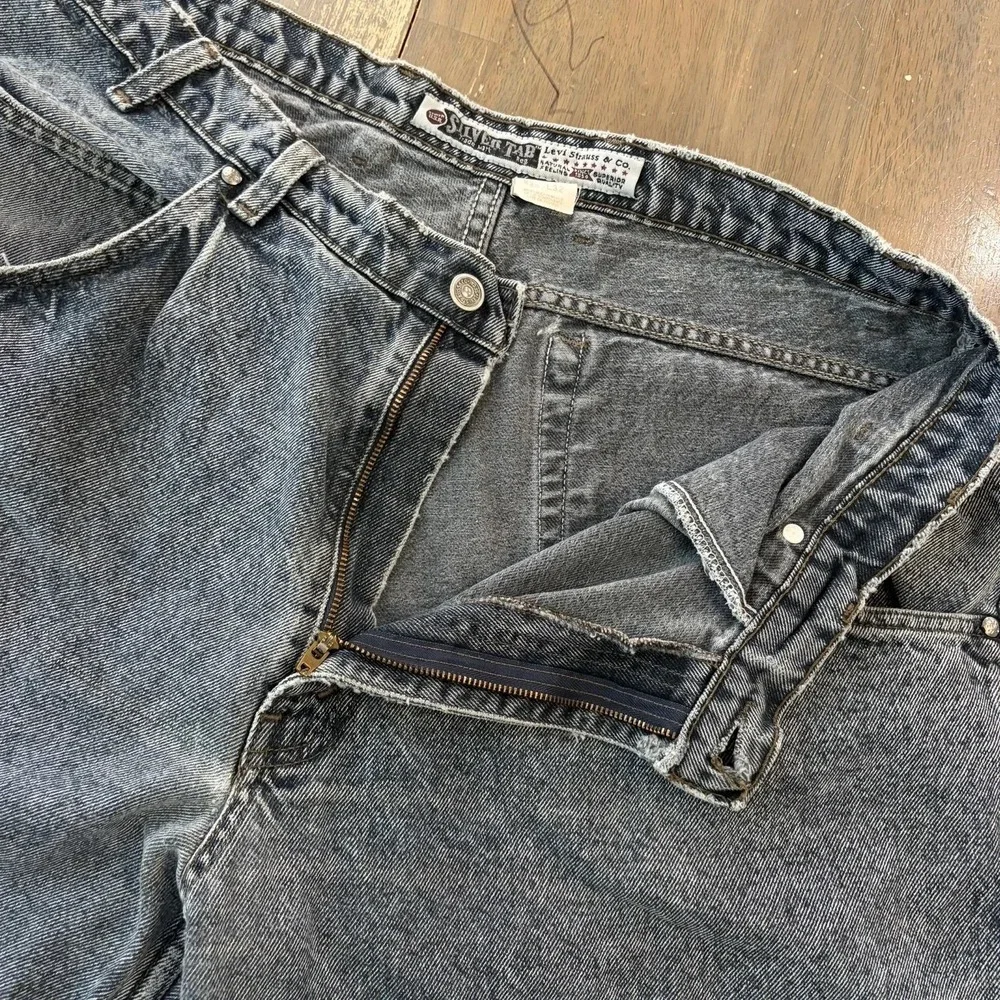Vintage Levi's Silvertab Jeans Mens 38x32 Acid Stone Wash Fade Grunge Baggy